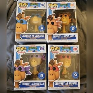 Toys'R'Us Canada Exclusive Geoffrey x TMNT Funko Pop Set Bundle